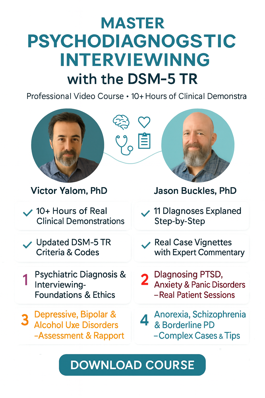 Master Psychodiagnostic Interviewing with DSM-5 TR (Professional Video Course)