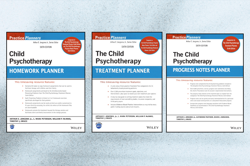 The Complete Child Psychotherapy Bundle | 6th Edition Homework Planner, Progress Notes Planner & Treatment Planner